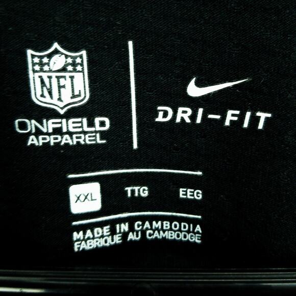 New Orleans Saints Nike Dri-FIT Long Sleeve Shirt Men’s 2XL Black Athletic - Picture 3 of 12